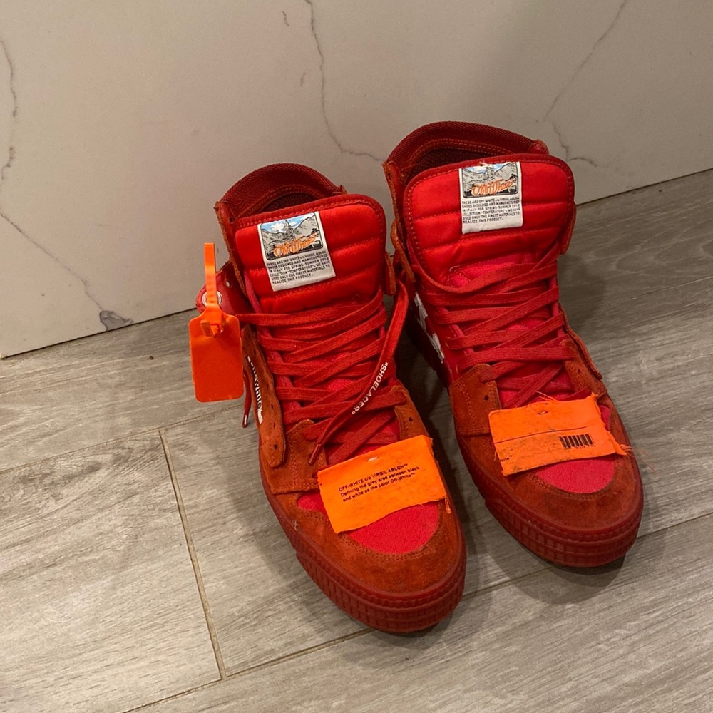 RED OFF-WHITE SHOES SIZE 42